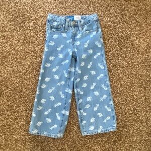 Old Navy Kids Blue Floral Jeans